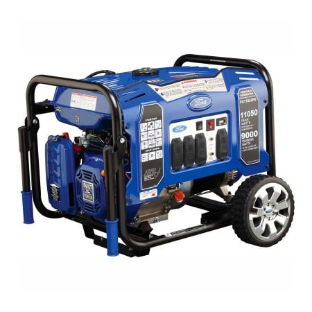 Pulsar Portable Generator, Gasoline, 9,000 W Rated, 11,050 W Surge, Electric, Recoil Start, 120/240V AC FG11050PE